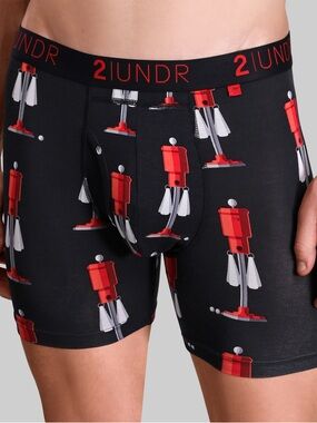 2Undr • NWT $35 Black Boxer Briefs - Ball Washer